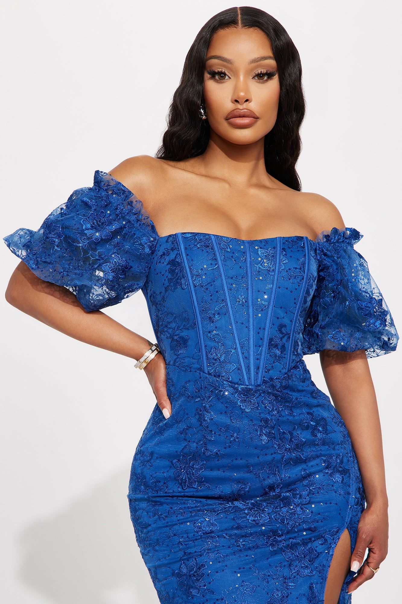 Kalani Lace Gown - Navy sold by Fashion Nova product image thumbnail 2