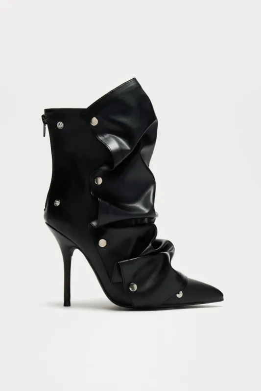 Scarlett Snap Button Booties - Black sold by Fashion Nova