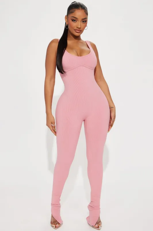 Libby Snatched Jumpsuit - Mauve sold by Fashion Nova