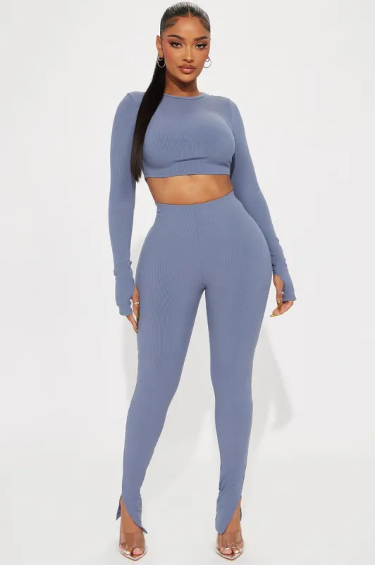 Pia Snatched Pant Set - Charcoal sold by Fashion Nova