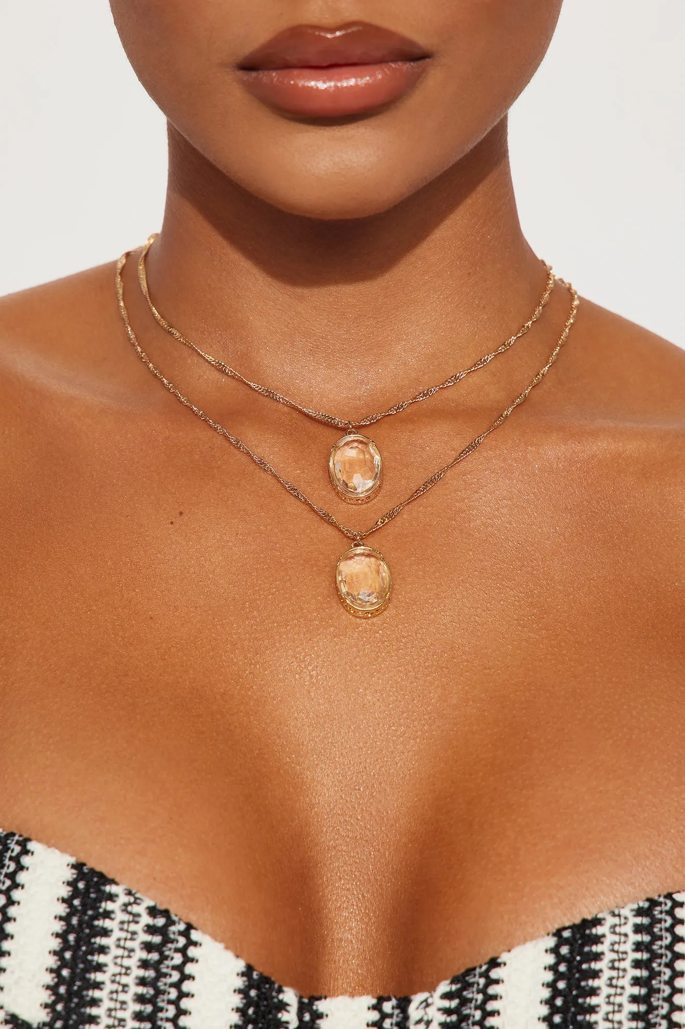 Woken From A Lucid Dream Necklace - Gold sold by Fashion Nova
