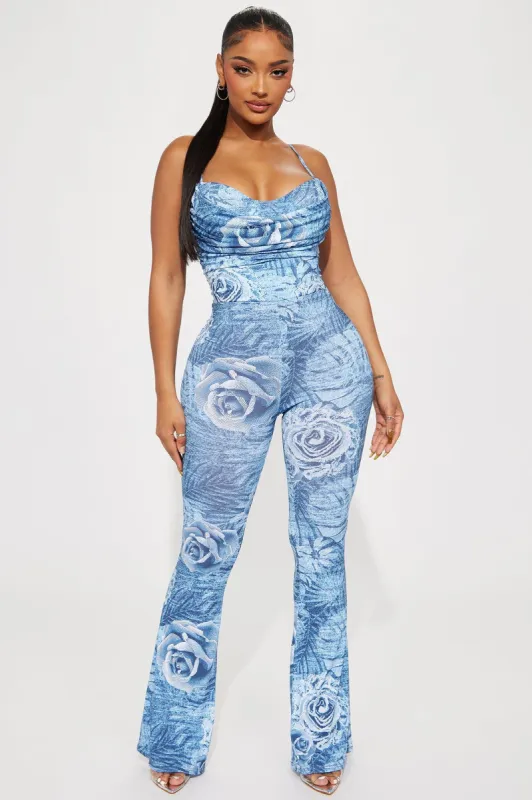 It's Only A Dream Jumpsuit - Blue sold by Fashion Nova