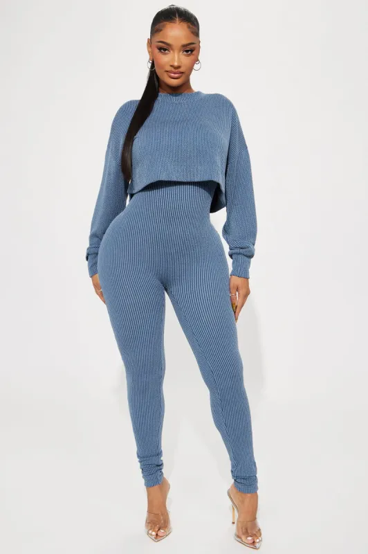 Kyra 2 Piece Jumpsuit Set - Blue sold by Fashion Nova