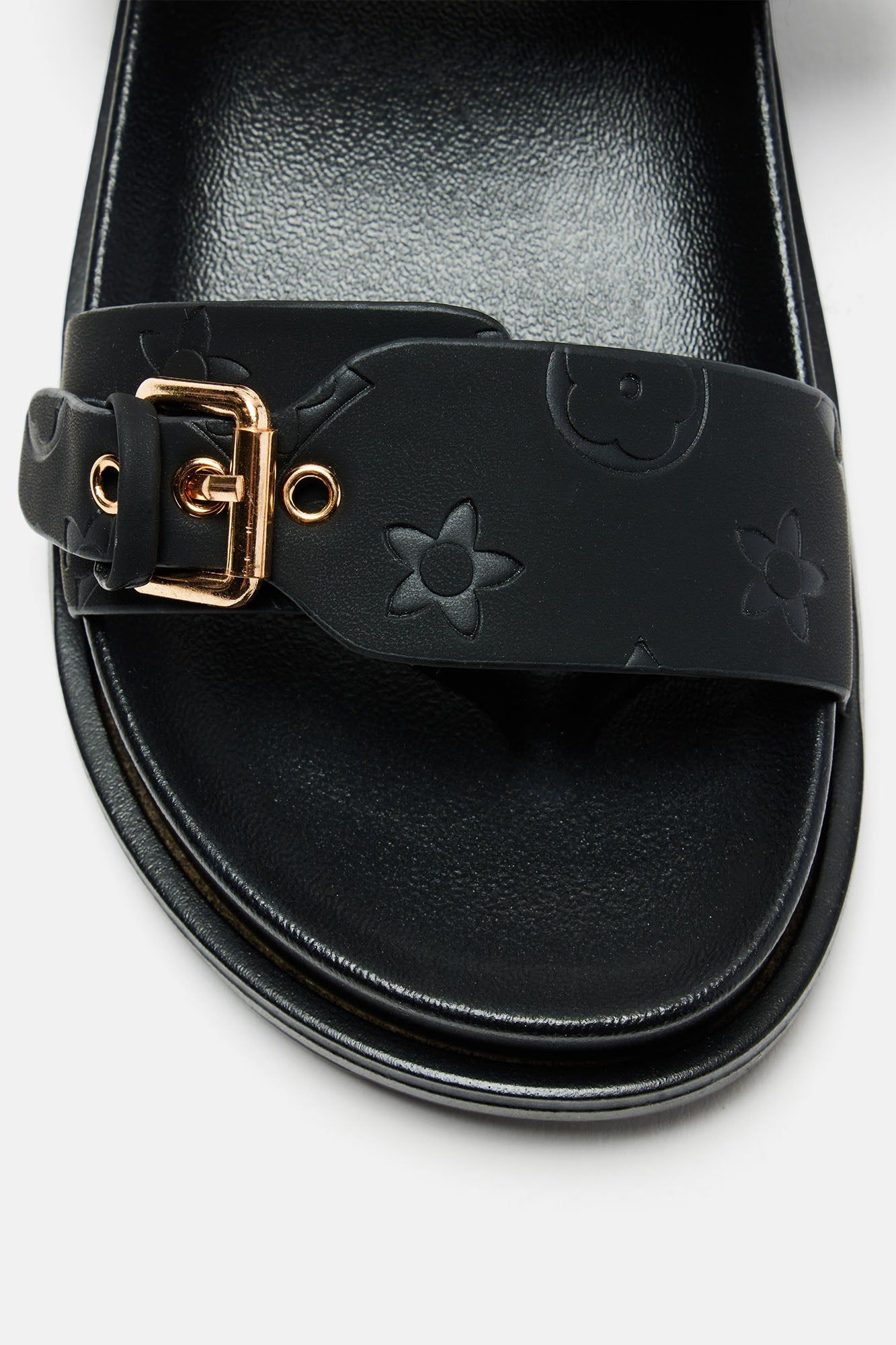 Millie Double Strap Slides - Black sold by Fashion Nova product image thumbnail 5