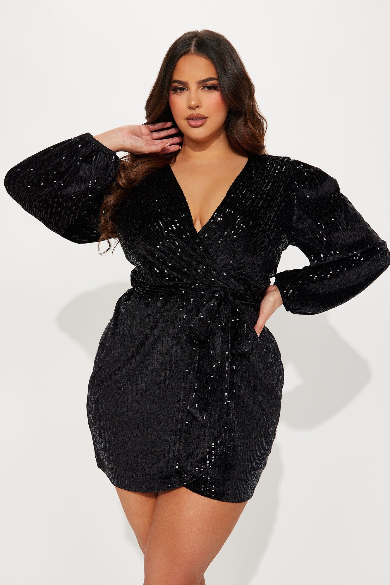 Ava Sequin Mini Dress - Black sold by Fashion Nova product image thumbnail 4