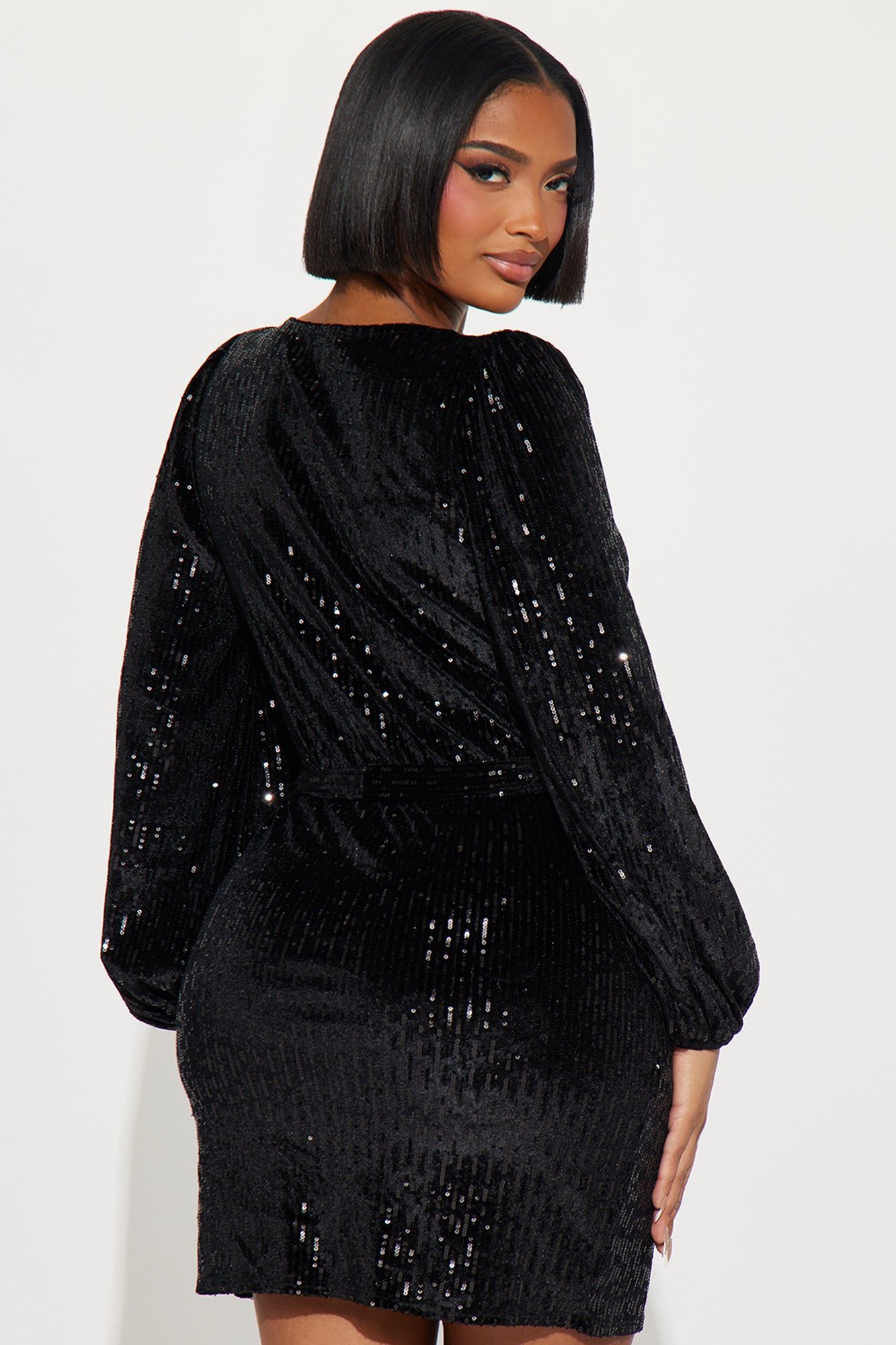 Ava Sequin Mini Dress - Black sold by Fashion Nova product image thumbnail 3