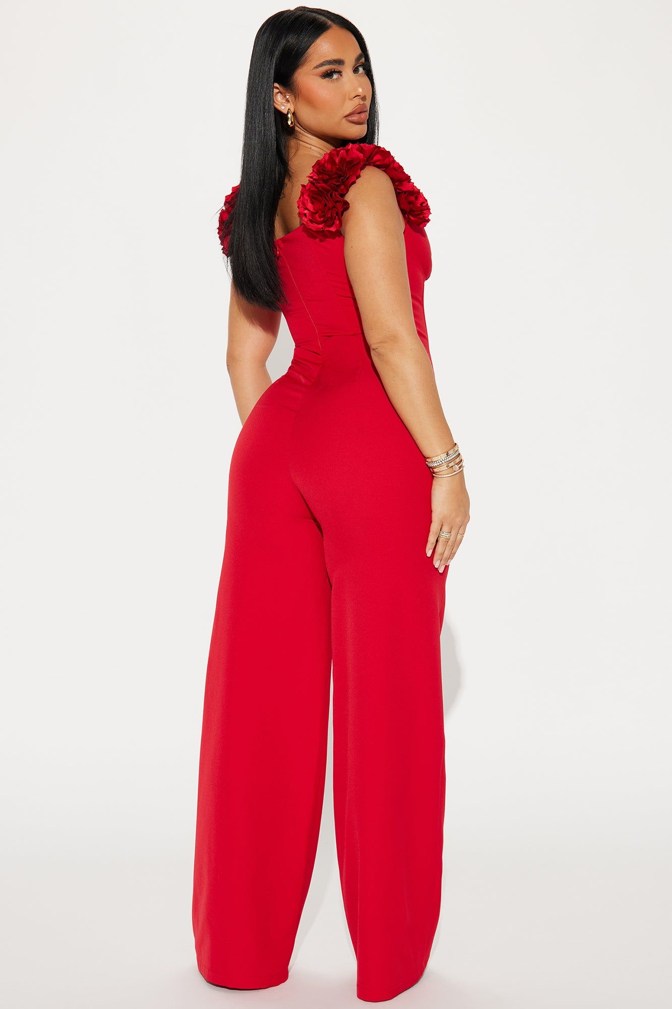 Buy Myself Flowers Jumpsuit - Red sold by Fashion Nova product image thumbnail 3