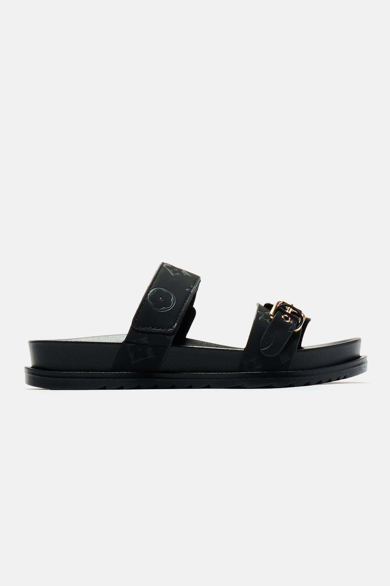 Millie Double Strap Slides - Black sold by Fashion Nova product image thumbnail 4