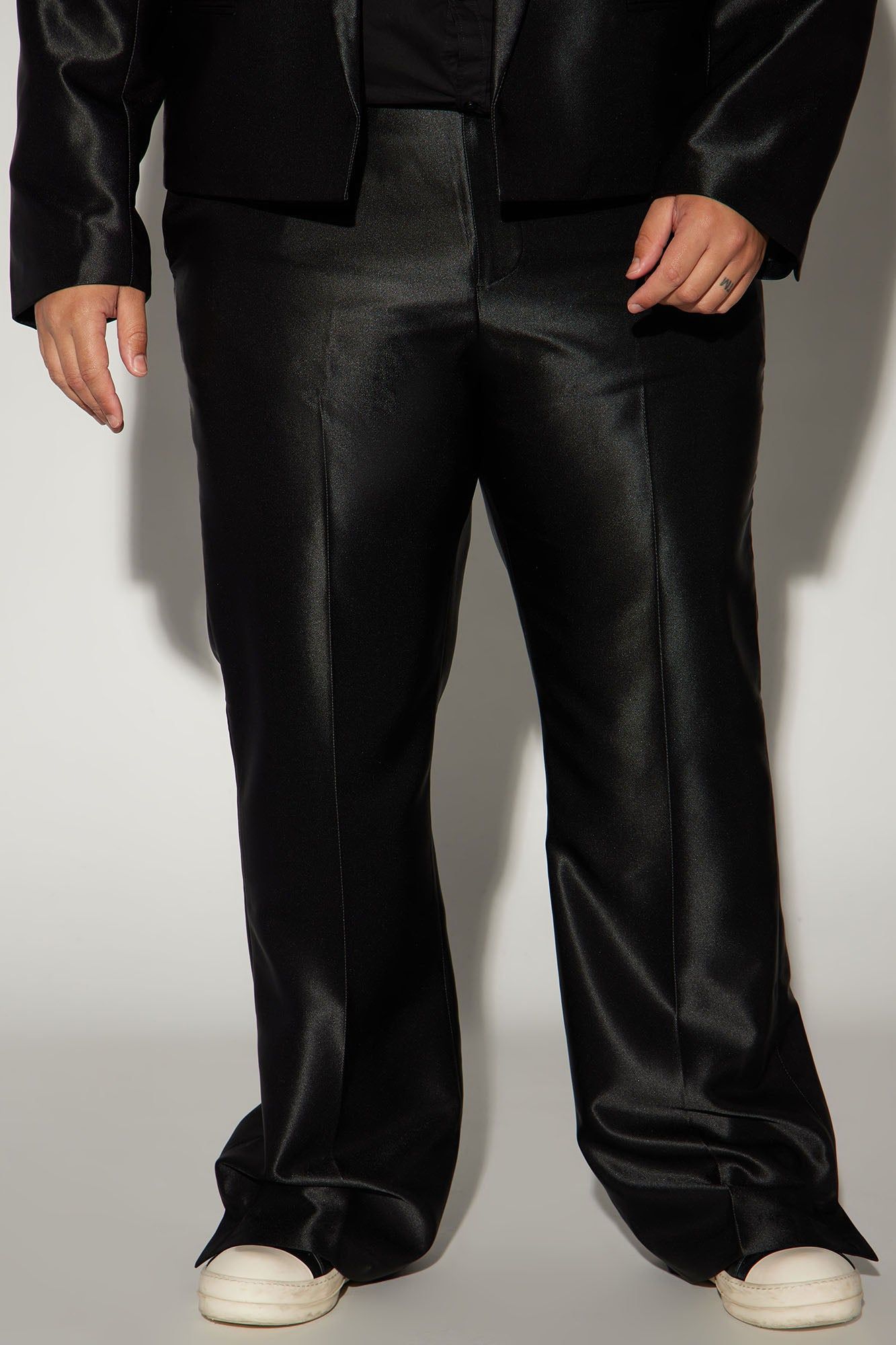 Money Routine Flare Slit Trousers - Black sold by Fashion Nova product image thumbnail 4