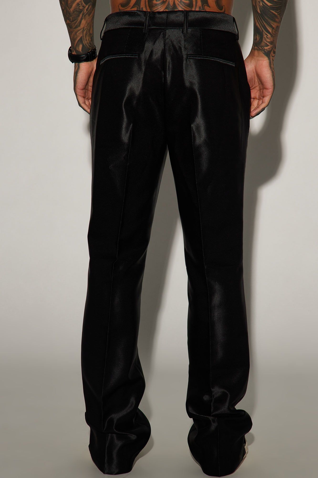 Money Routine Flare Slit Trousers - Black sold by Fashion Nova product image thumbnail 3