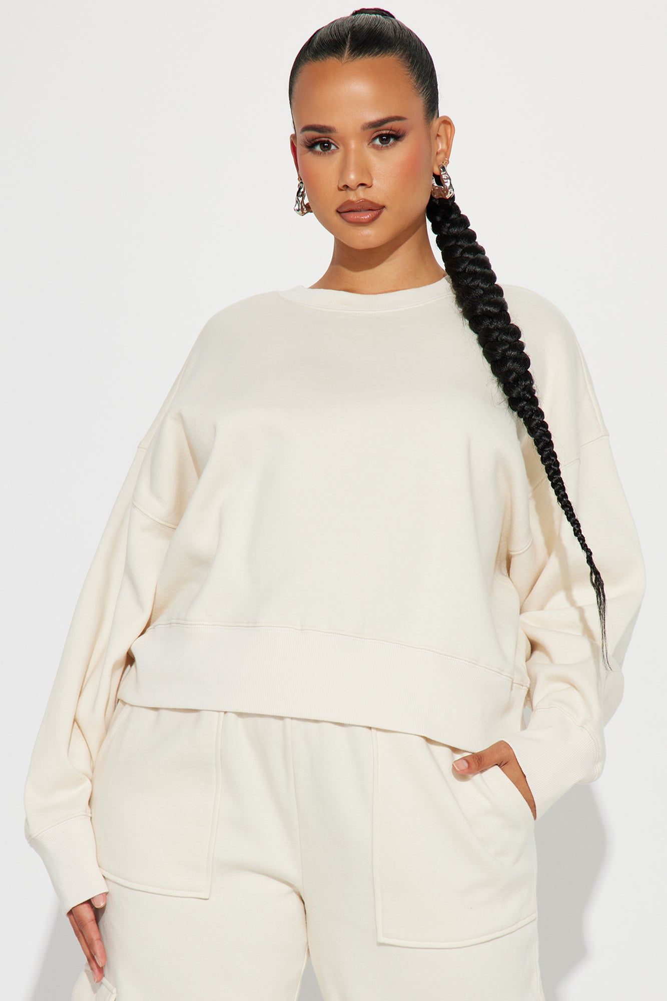 Follow Me Around Sweatsuit - Cream sold by Fashion Nova product image thumbnail 5