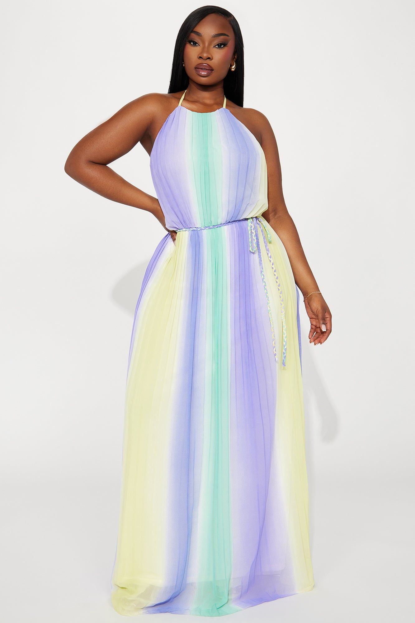 Beach Vacation Chiffon Maxi Dress - Purple/combo sold by Fashion Nova product image thumbnail 4