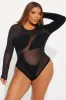 Party Favor Mesh Bodysuit - Black sold by Fashion Nova