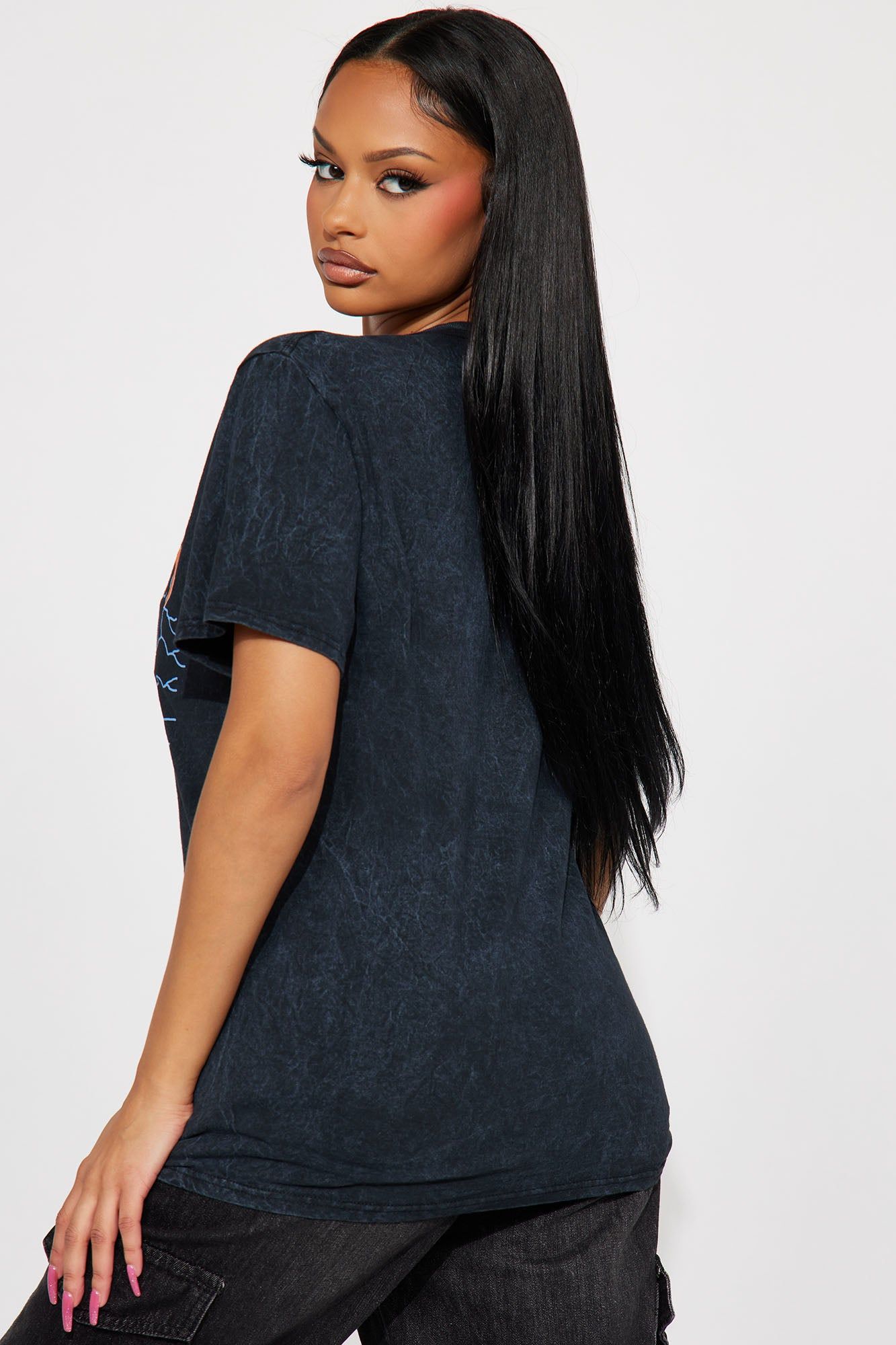 Don't Mess With Me Goosebumps Washed Tee - Black Wash sold by Fashion Nova product image thumbnail 4