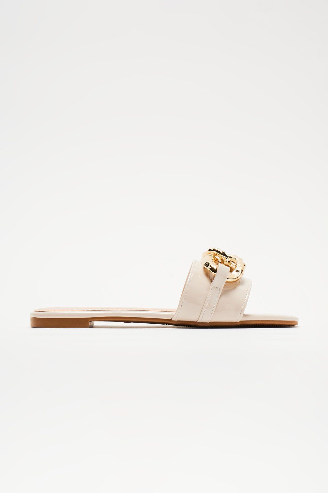 Evanna Patent Sandals - Ivory sold by Fashion Nova product image thumbnail 3