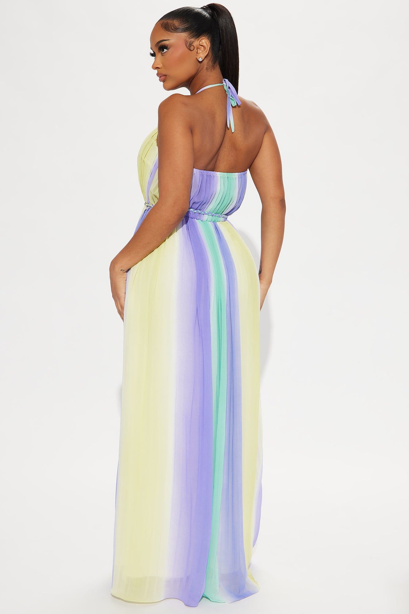 Beach Vacation Chiffon Maxi Dress - Purple/combo sold by Fashion Nova product image thumbnail 3