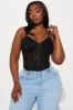 Still Mine Floral Corset Top - Black sold by Fashion Nova