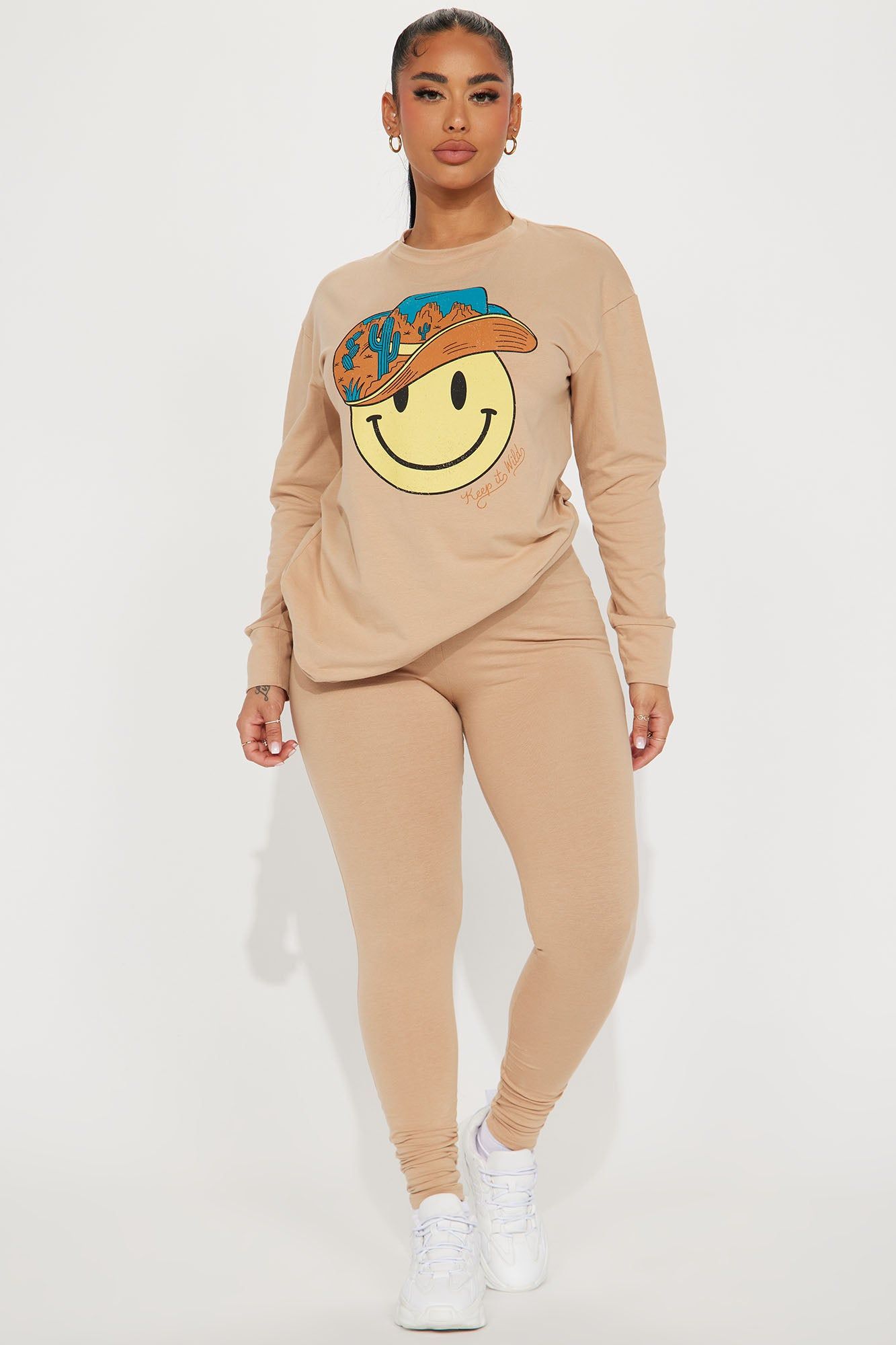 Keep It Wild Legging Set - Taupe sold by Fashion Nova