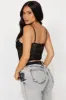 Still Mine Floral Corset Top - Black sold by Fashion Nova