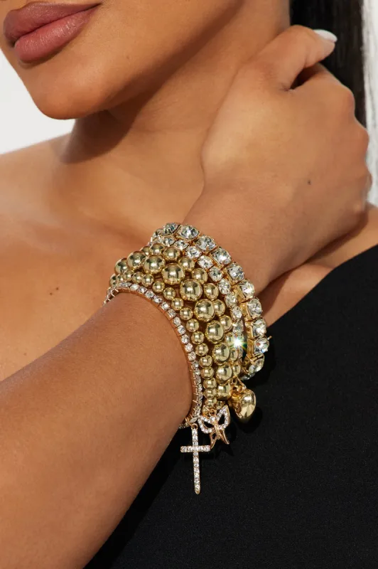 Love So Endlessly Bracelet Set - Gold sold by Fashion Nova