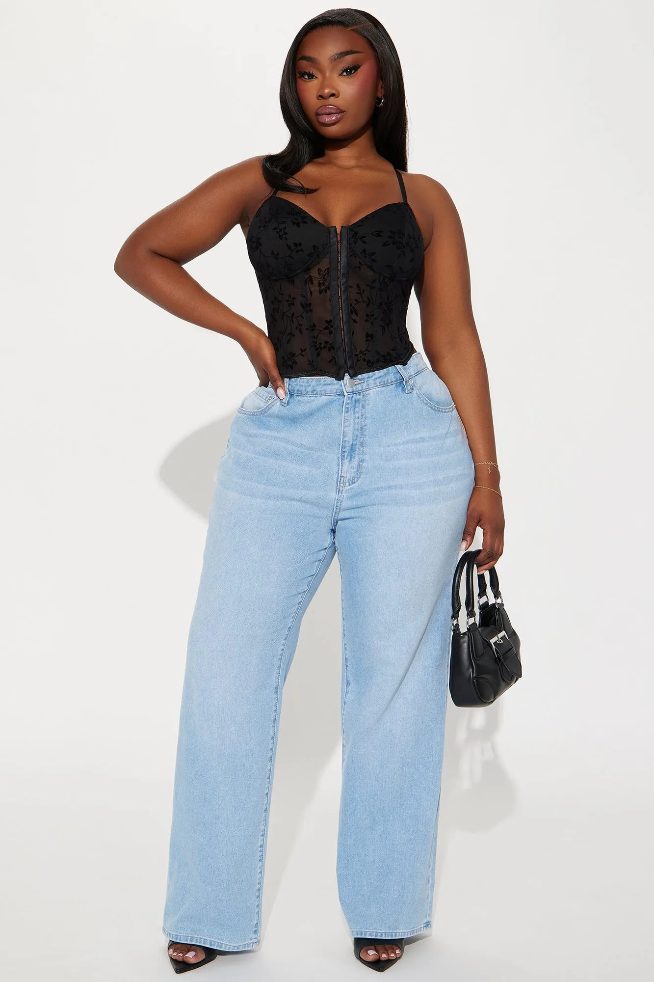 Still Mine Floral Corset Top - Black sold by Fashion Nova product image thumbnail 5