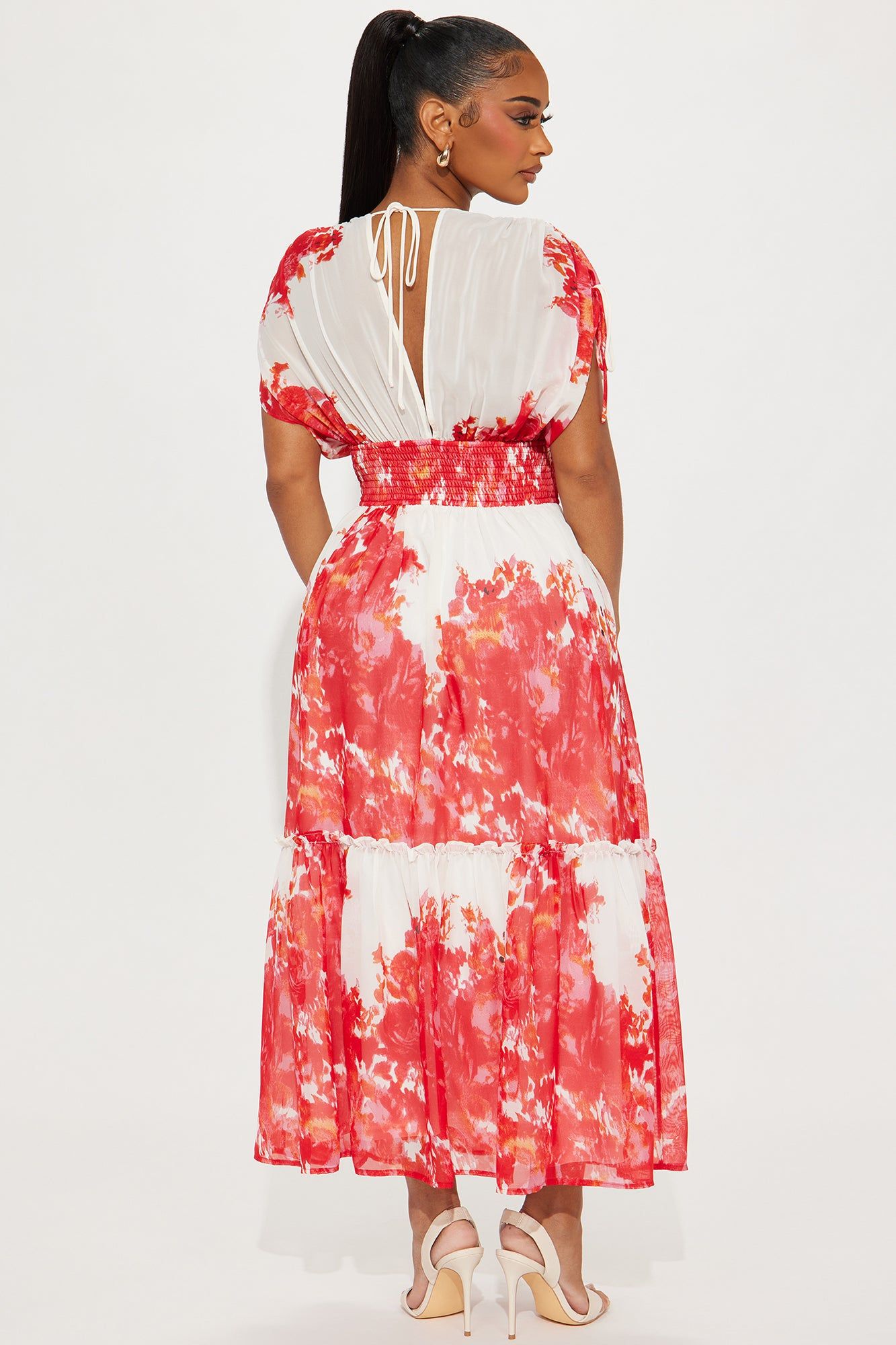 Jessica Floral Maxi Dress - Red/combo sold by Fashion Nova product image thumbnail 3