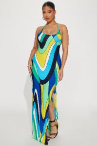 Woozie Maxi Dress - Blue sold by Fashion Nova