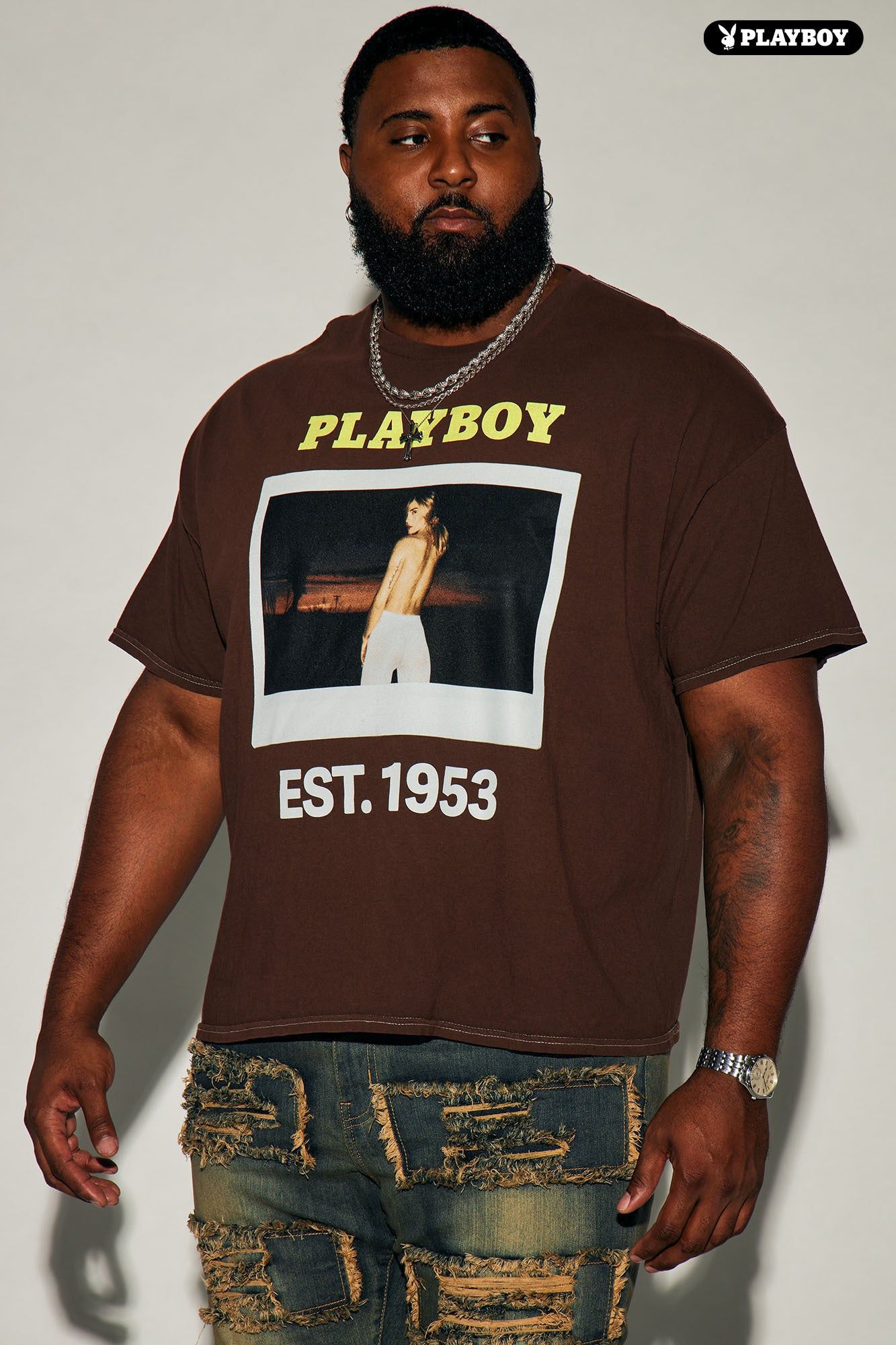 Playboy Polaroid Short Sleeve Tee - Brown sold by Fashion Nova product image thumbnail 5