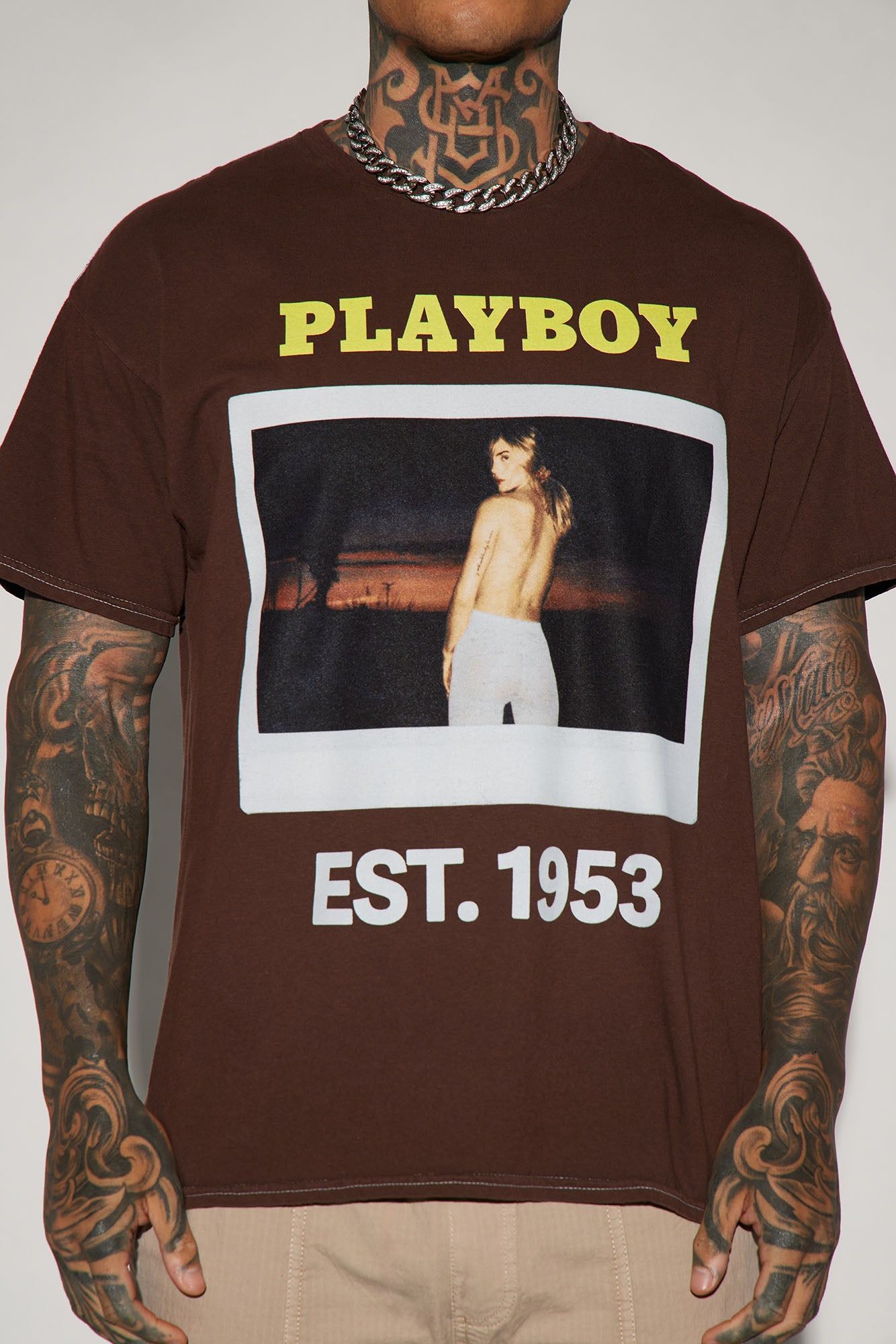 Playboy Polaroid Short Sleeve Tee - Brown sold by Fashion Nova product image thumbnail 3