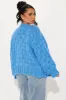 Cute And Cozy Chunky Cardigan - Blue sold by Fashion Nova