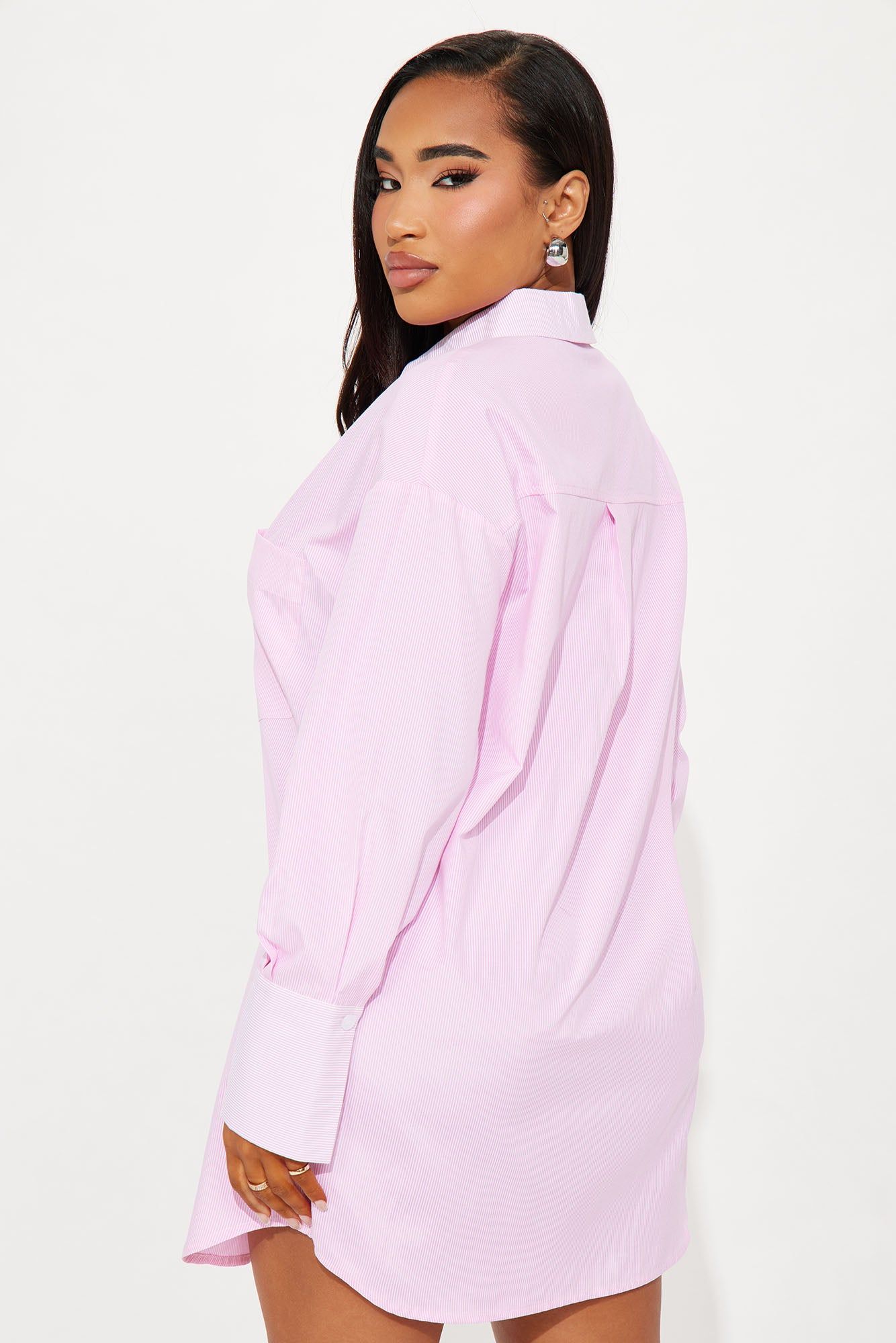 Esmeralda Mini Shirt Dress - Pink sold by Fashion Nova product image thumbnail 3
