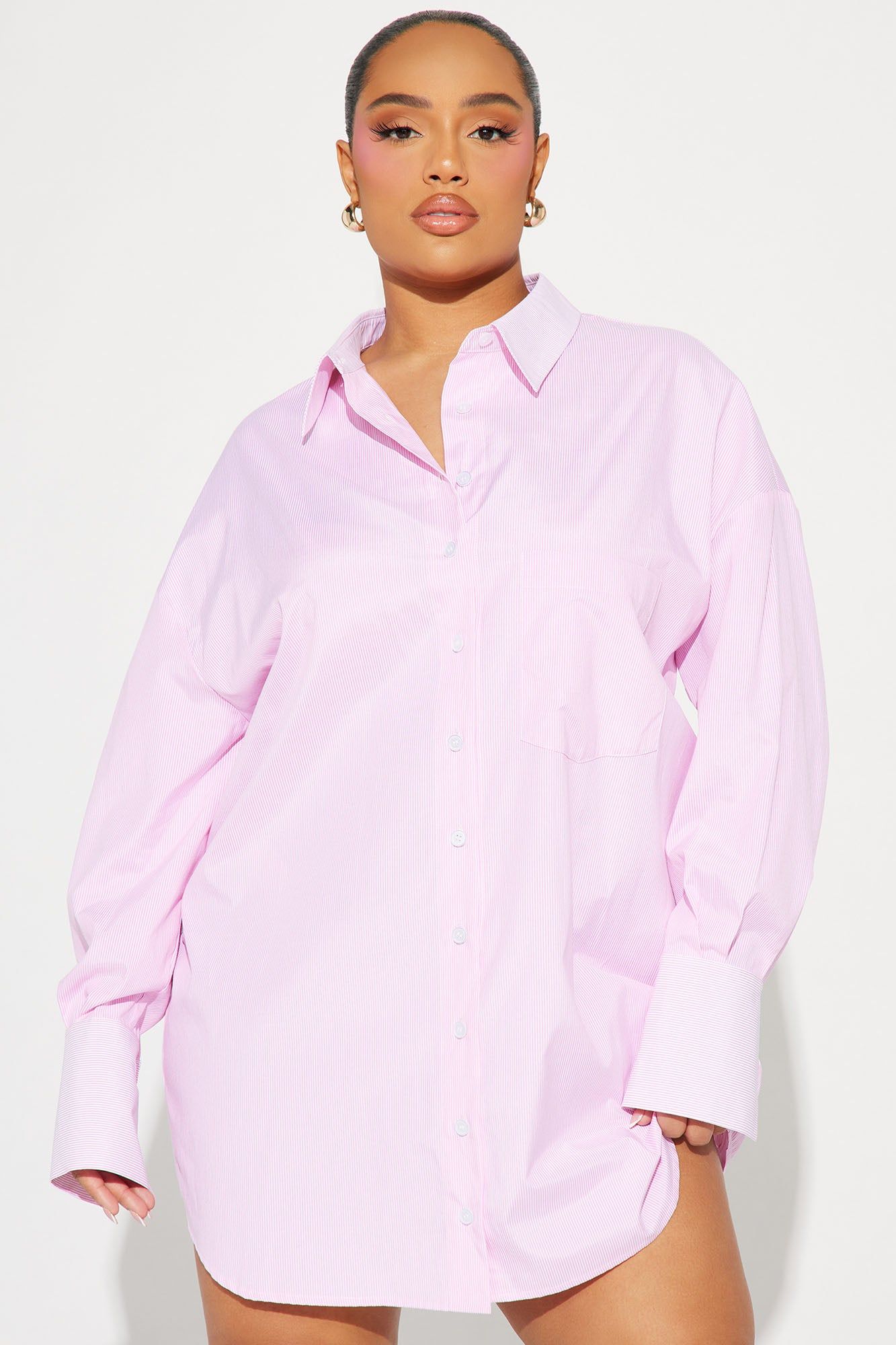 Esmeralda Mini Shirt Dress - Pink sold by Fashion Nova product image thumbnail 5
