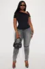 Kendra One Shoulder Top - Black sold by Fashion Nova