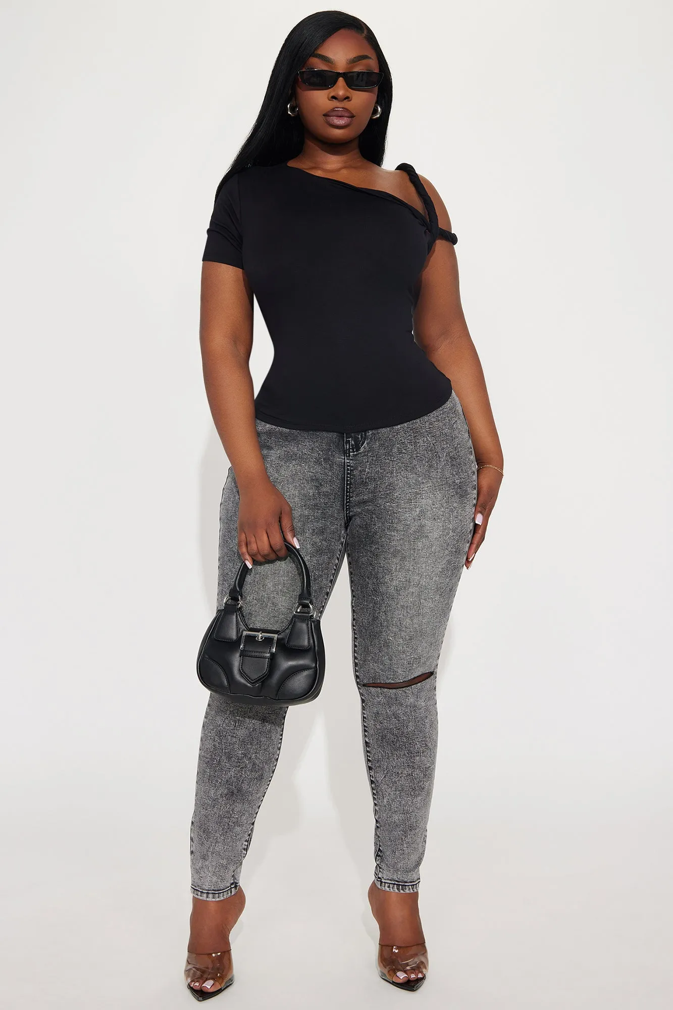 Kendra One Shoulder Top - Black sold by Fashion Nova product image thumbnail 5