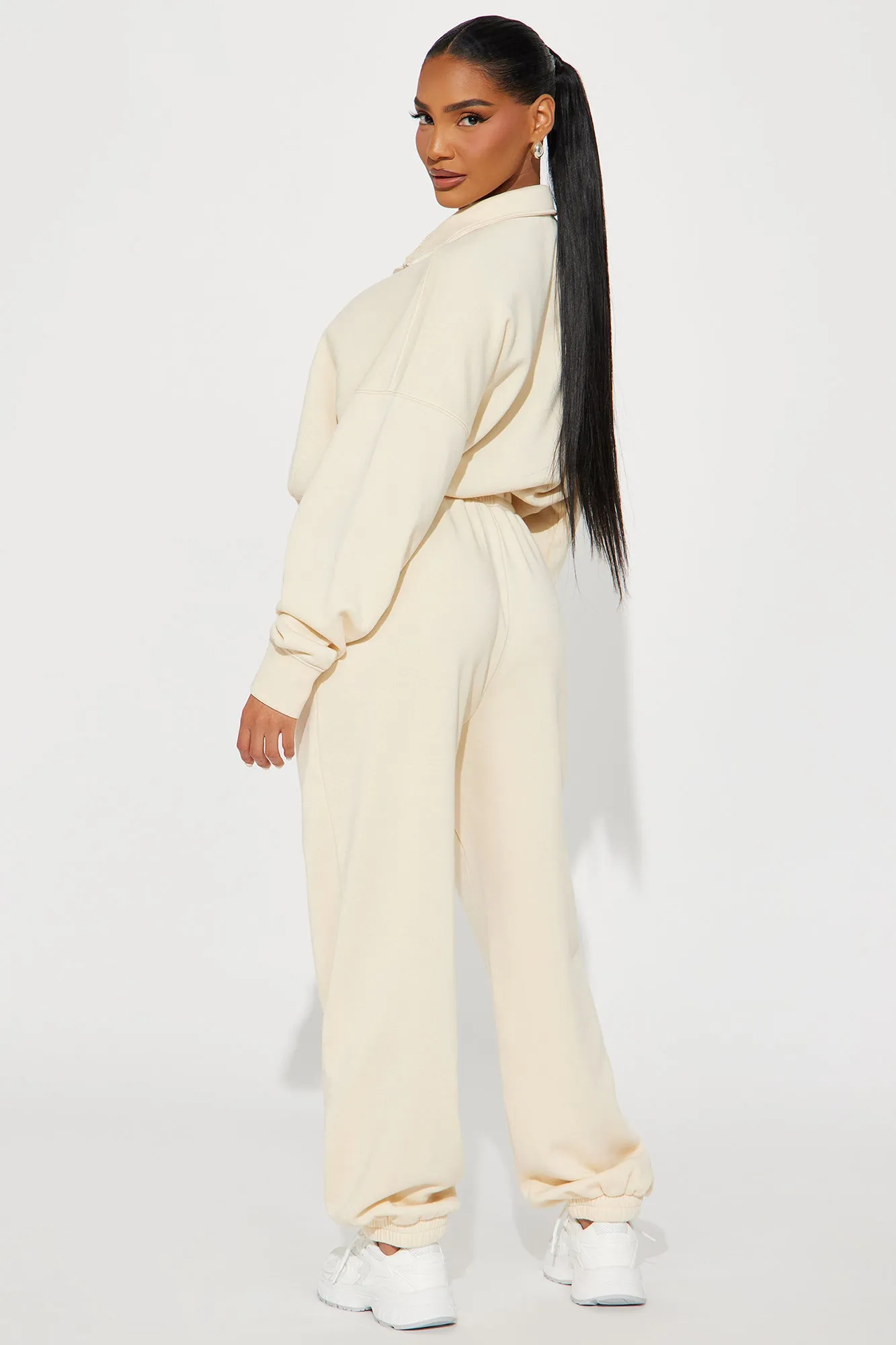 Build You Up French Terry Jumpsuit - Cream sold by Fashion Nova product image thumbnail 3