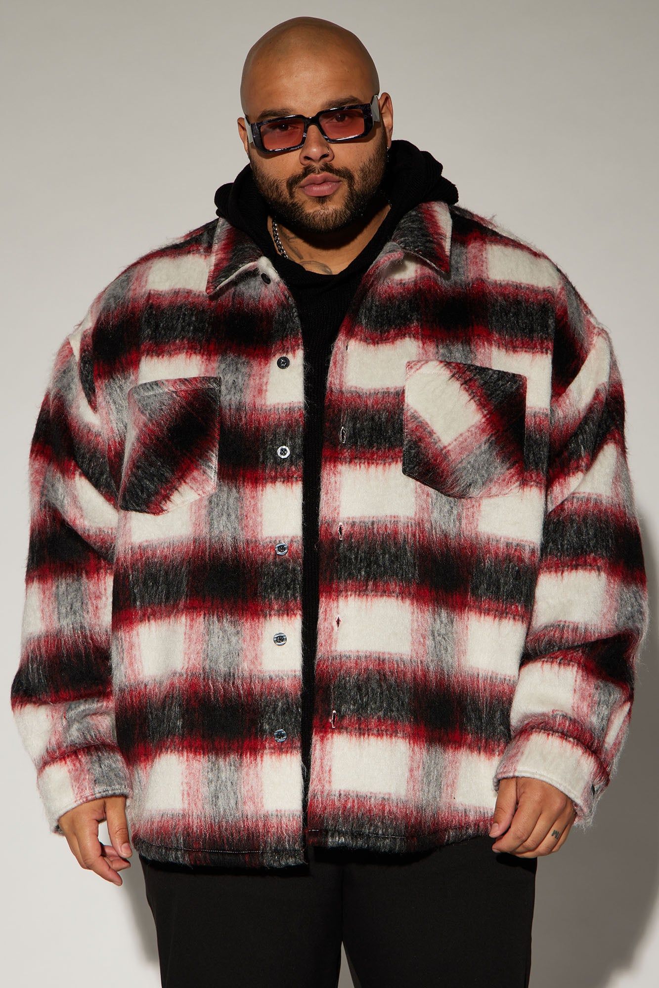 Keystone Mohair Shacket - Red sold by Fashion Nova product image thumbnail 4