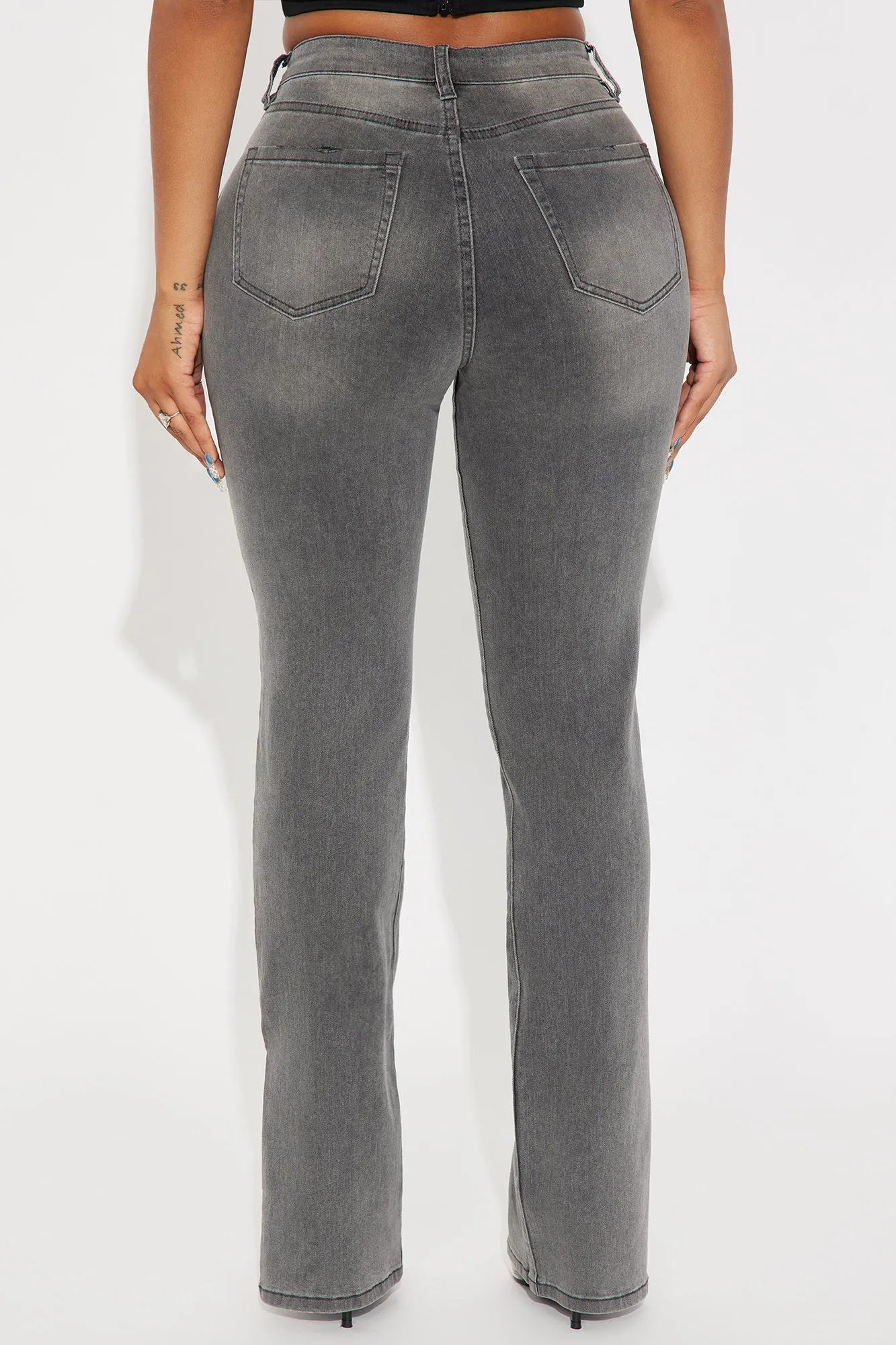 Killing 'Em Softly Side Split Jean - Grey sold by Fashion Nova product image thumbnail 4