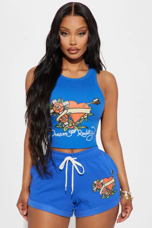 Dream Into Reality Tank Top - Royal sold by Fashion Nova