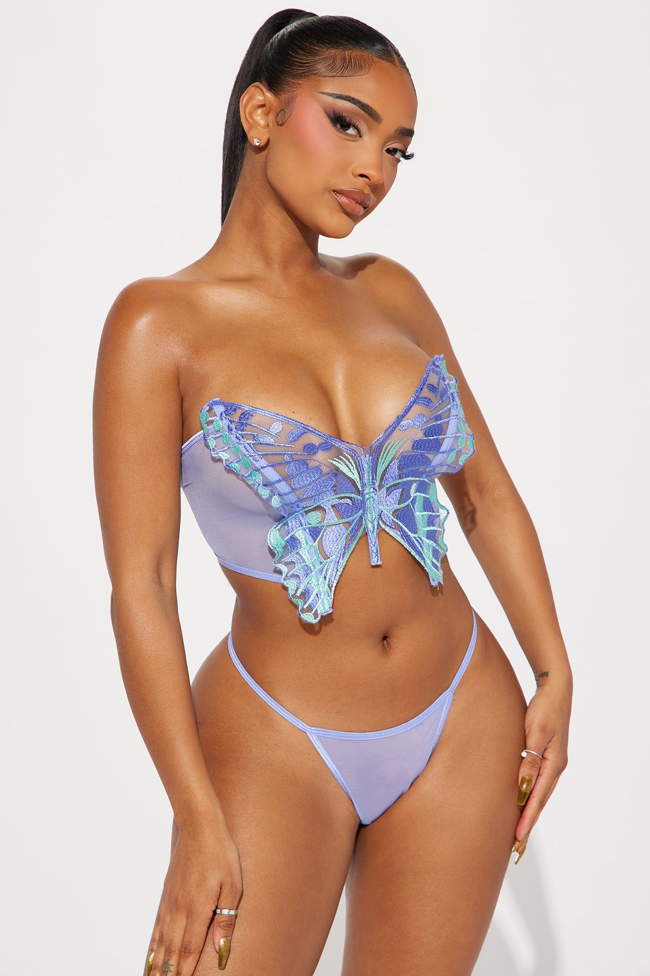 Butterfly Dreams 2 Piece Set - Lavender/combo sold by Fashion Nova