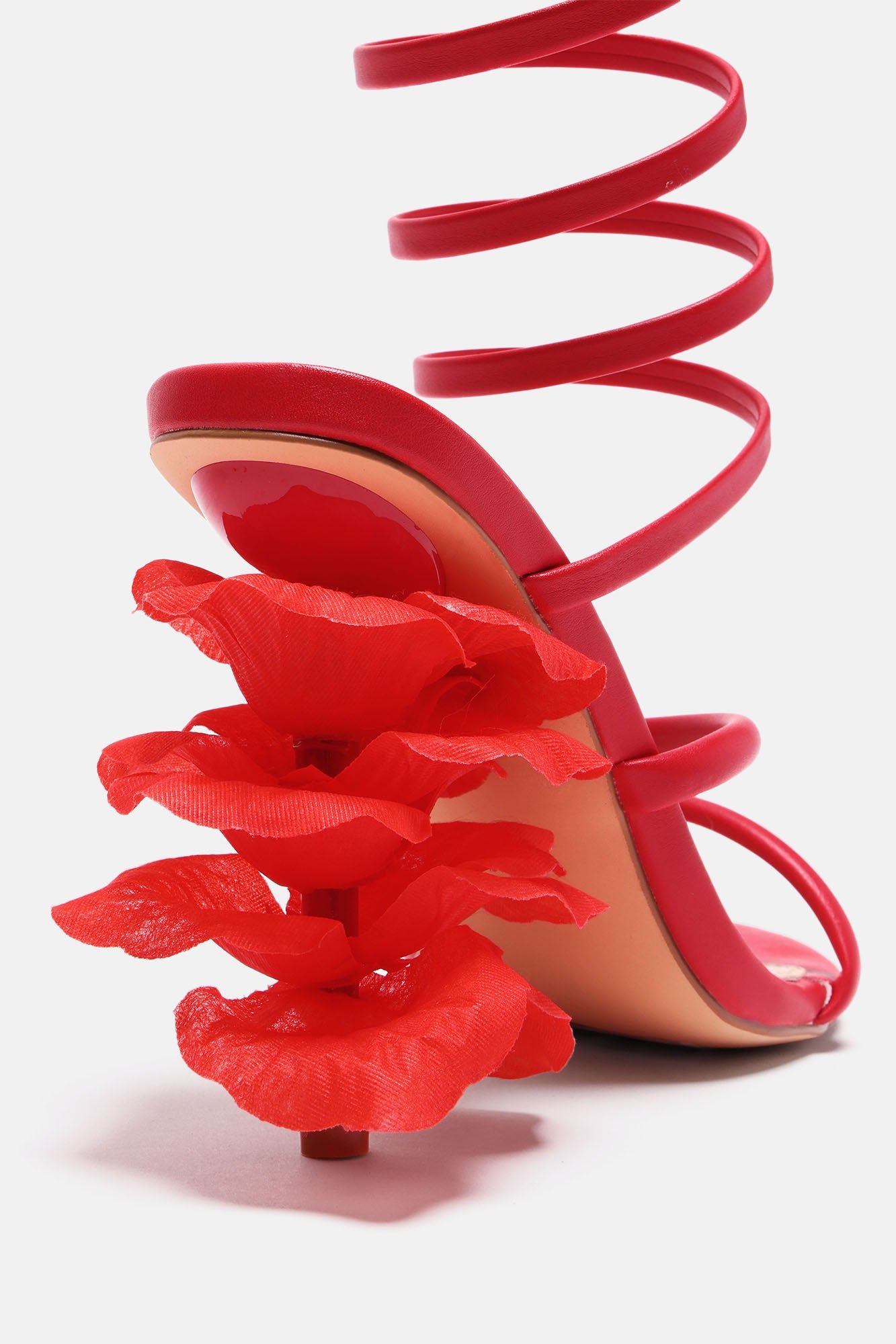 Kennedi Flower Petal Heels - Red sold by Fashion Nova product image thumbnail 5