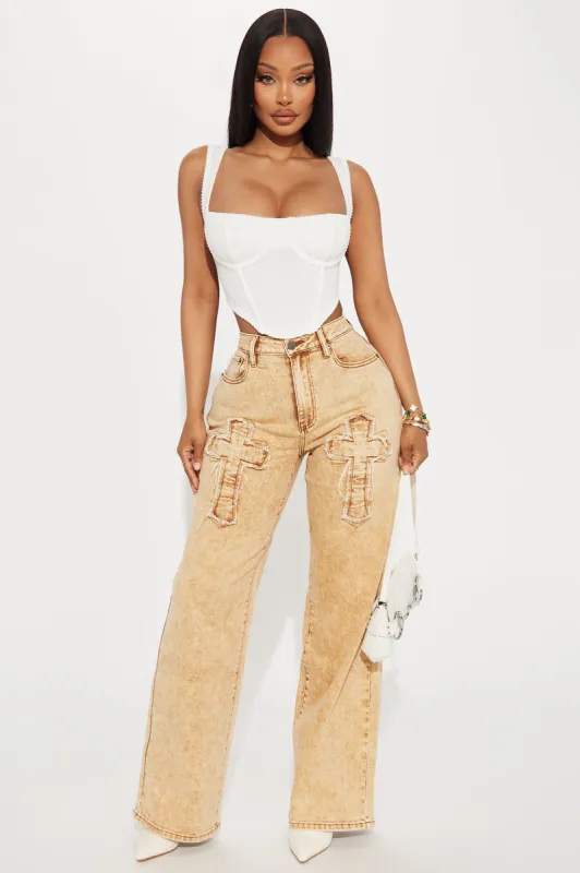 In A Haze Wide Leg Pant - Taupe sold by Fashion Nova