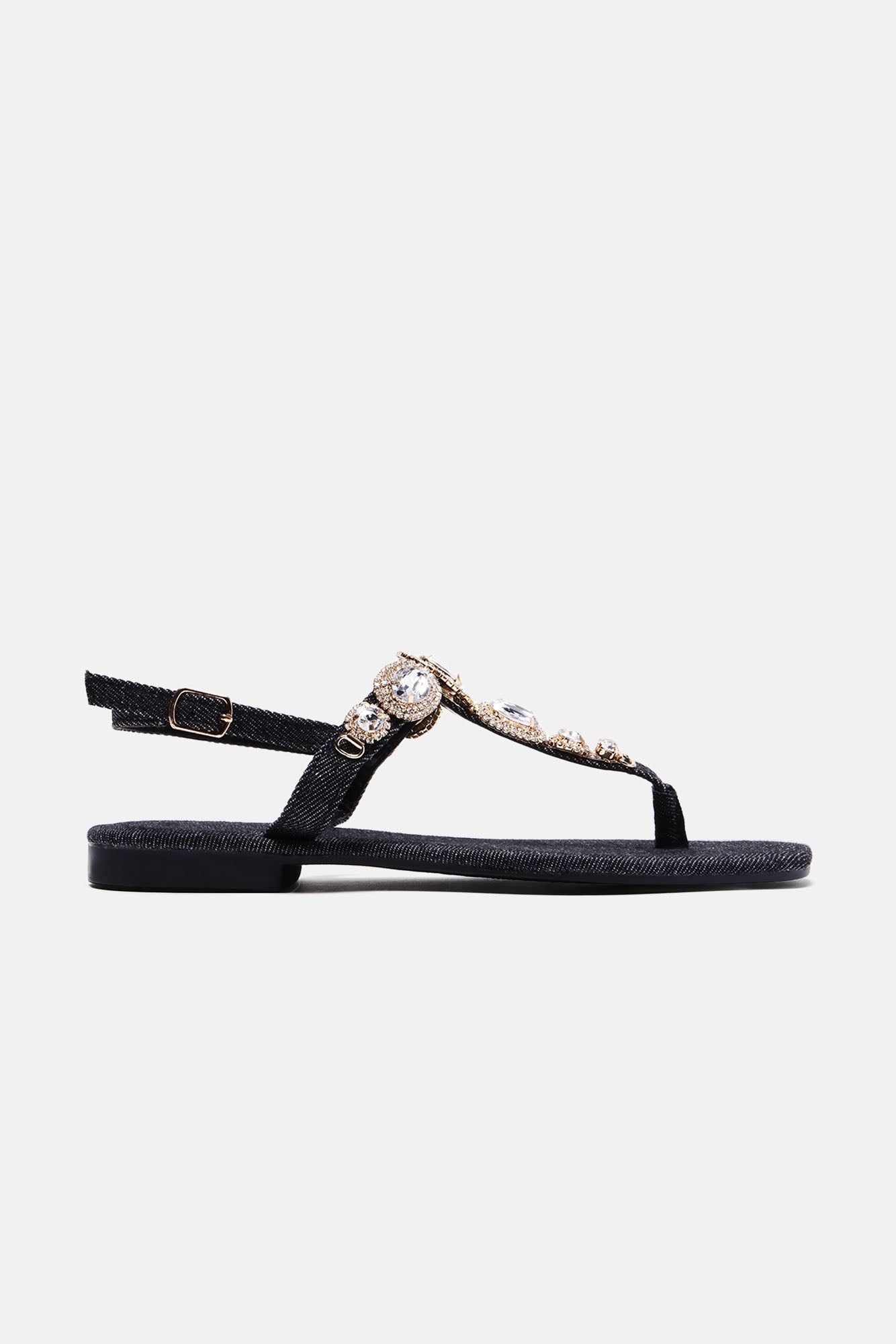 Wish You The Best Embellished Sandals - Black sold by Fashion Nova product image thumbnail 5