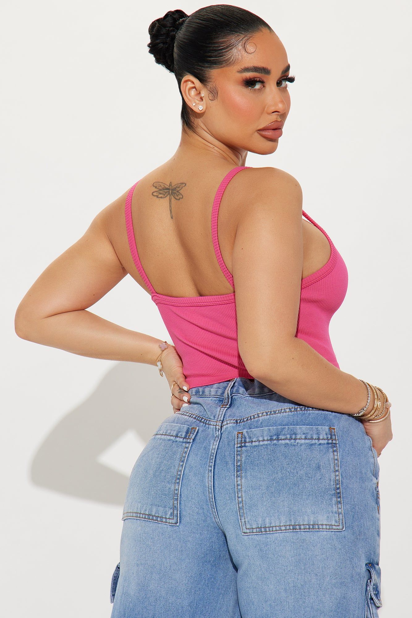 Everyday Cutie Ribbed Seamless Cami - Fuchsia sold by Fashion Nova product image thumbnail 3