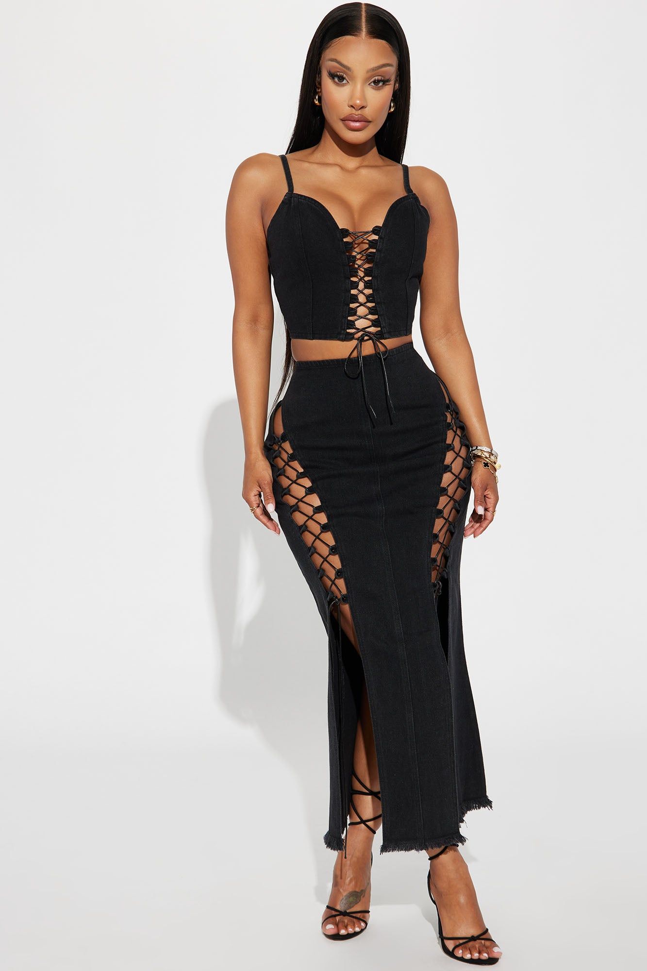 The One And Only Skirt Set - Black sold by Fashion Nova