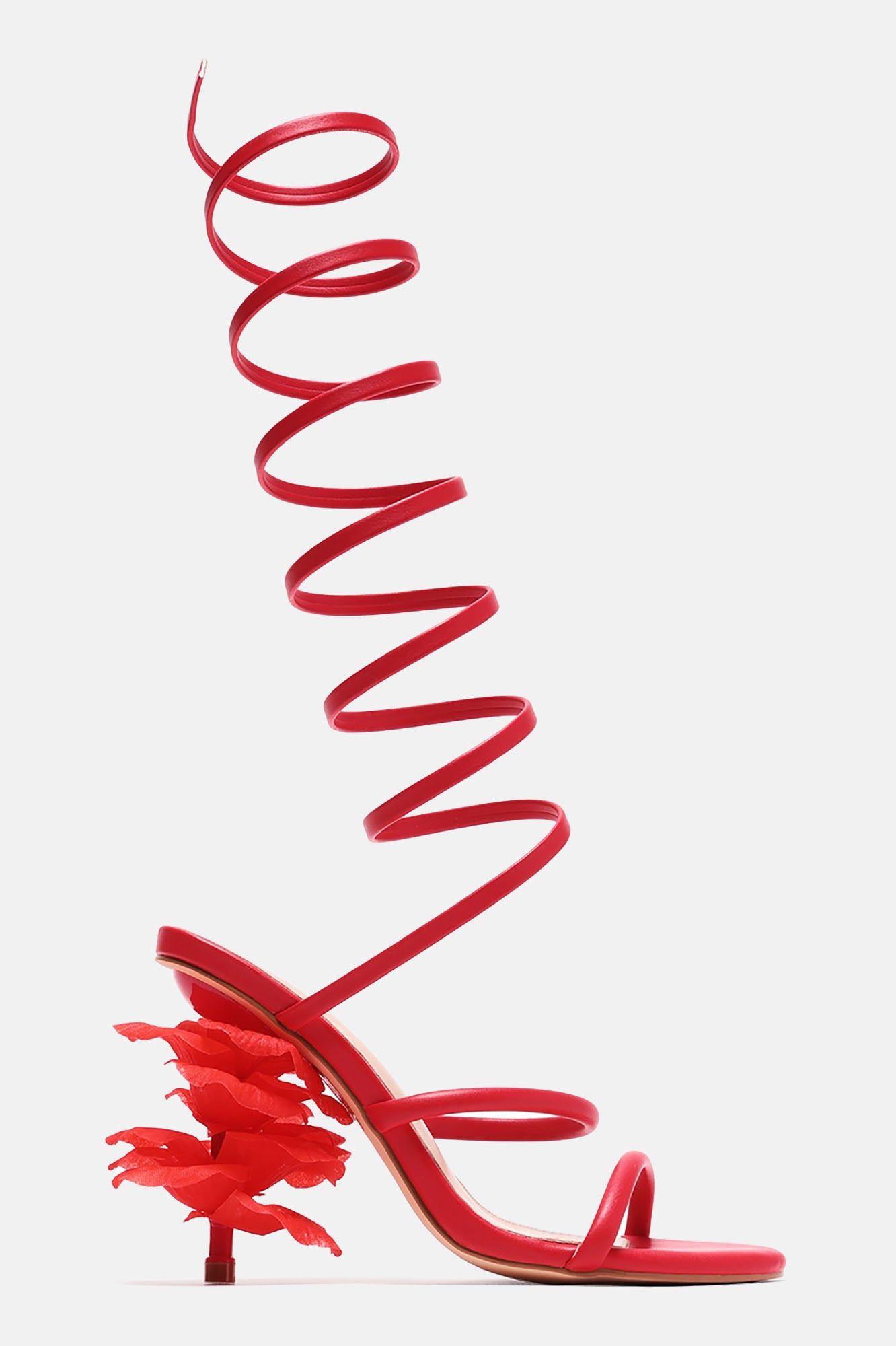 Kennedi Flower Petal Heels - Red sold by Fashion Nova product image thumbnail 3