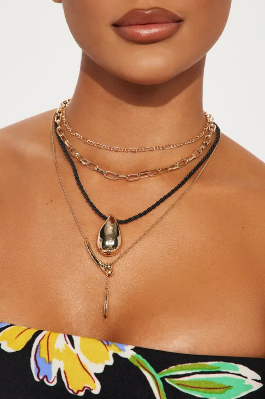 Endless Beach Dates Necklace - Gold/combo sold by Fashion Nova