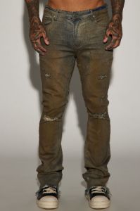 Roll With It Stacked Skinny Flare Jeans - Vintage Wash sold by Fashion Nova