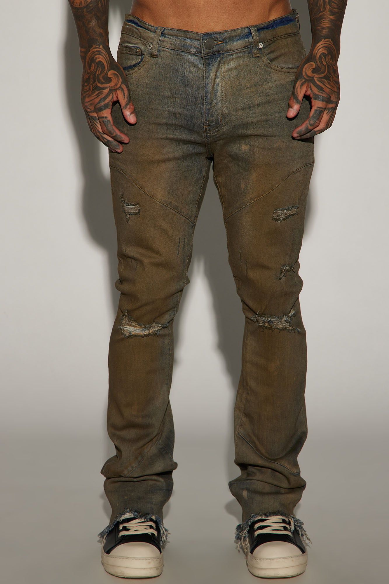 Roll With It Stacked Skinny Flare Jeans - Vintage Wash sold by Fashion Nova product image thumbnail 3