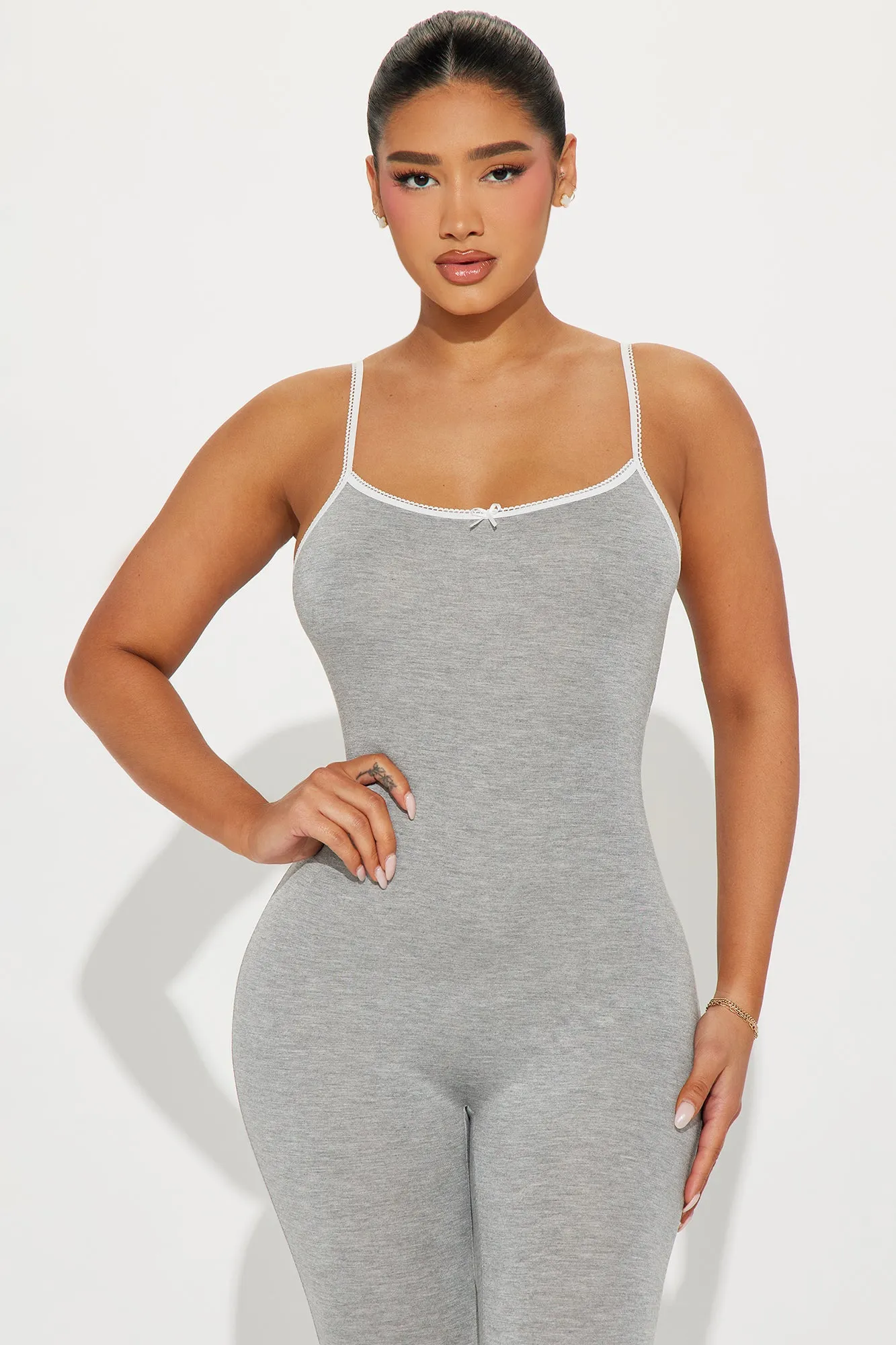Embrace Me Jumpsuit - Heather Grey sold by Fashion Nova product image thumbnail 2