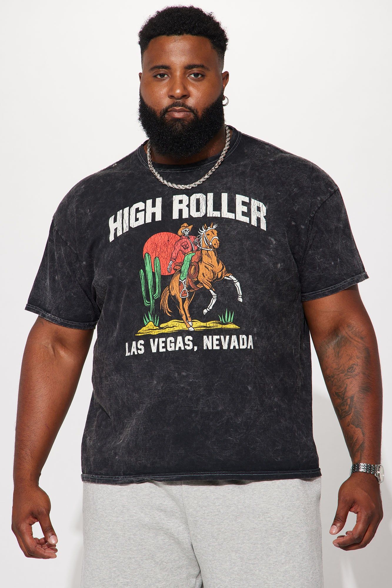 High Roller Short Sleeve Tee - Black sold by Fashion Nova